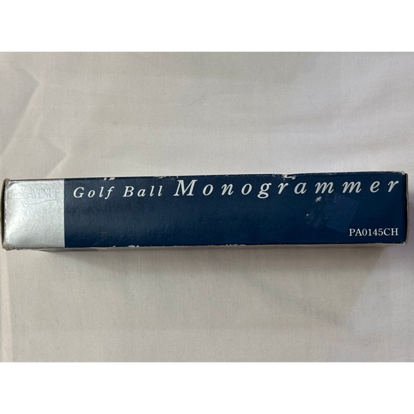 Park Avenue Golf Ball Monogrammer Chrome Plated Press Up To 3 Initials - Picture 3 of 5